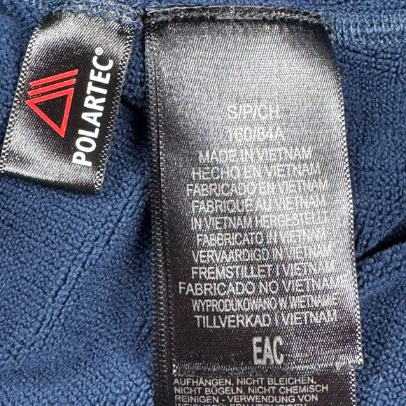 Marmot Half Zip Pullover Womens Small Blue Polartec Fleece Thumbholes Outdoor - Picture 16 of 16